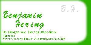 benjamin hering business card