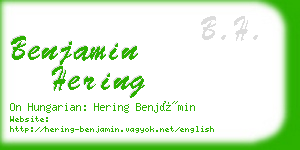 benjamin hering business card